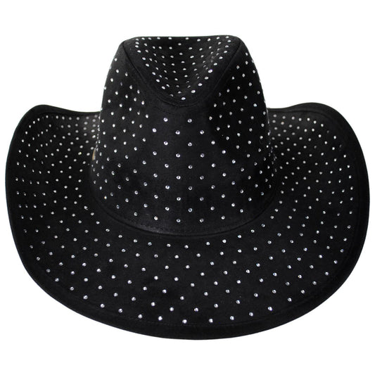 Scala | Joyce Rhinestone Western Hat | 106450 | front | BLACK