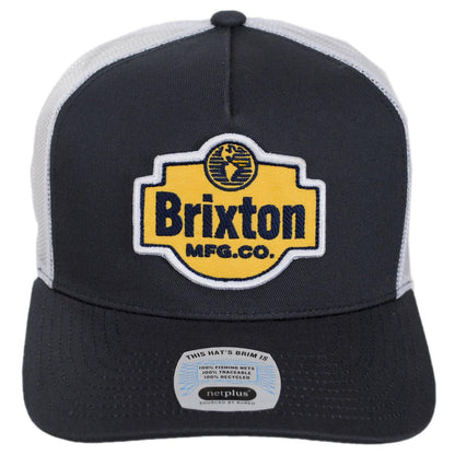 BRIXTON HATS | Genuine Quality MP Trucker Snapback Baseball Cap | 201877 | front | MOOD INDIGO/WHITE