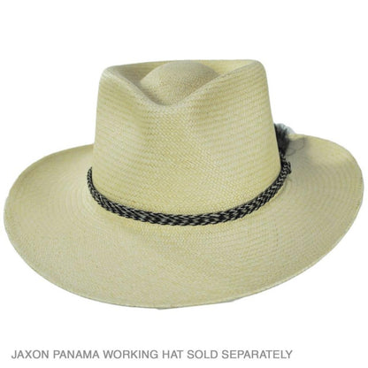 3 Regions Trade Co. | Snake Two-Tone Horse Hair Braid Single Tassel Hat Band | 601700 | profile | BLACK