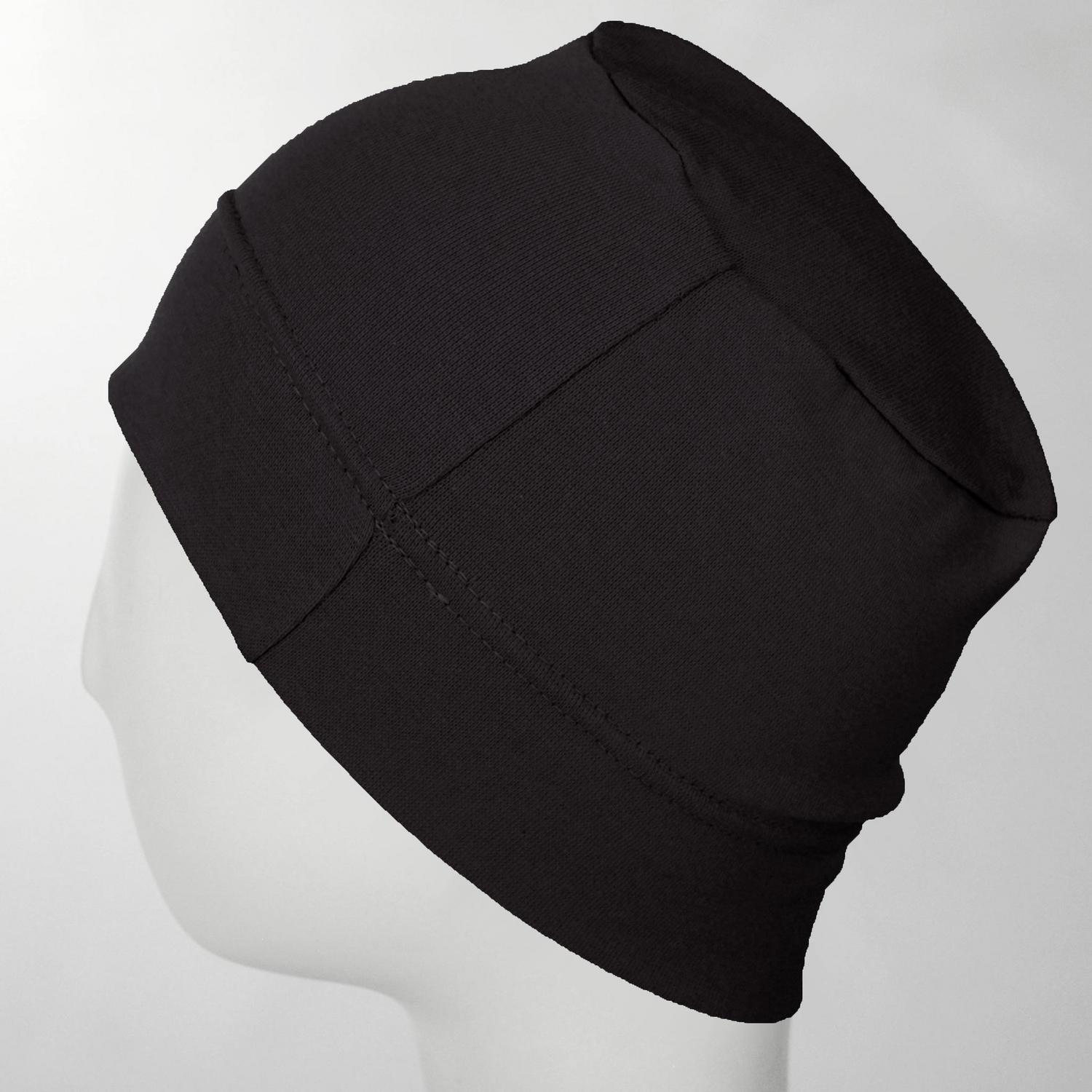 Slumbercap | Cotton Beanie Hat | 500899 | profile | BLACK