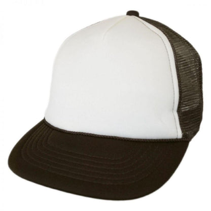 HeadShots by KC Caps | Foam and Mesh Trucker Snapback Baseball Cap | 200501 | lead | WHITE/BROWN