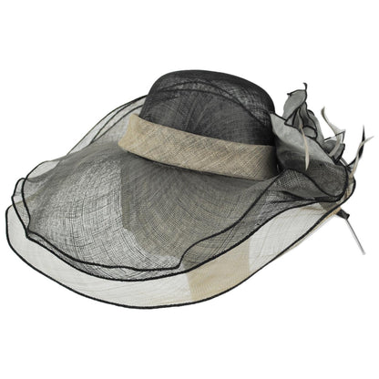 Something Special | Adore Belle Sinamay Straw Off Face Hat | 121362 | profile | BLACK/GRAY