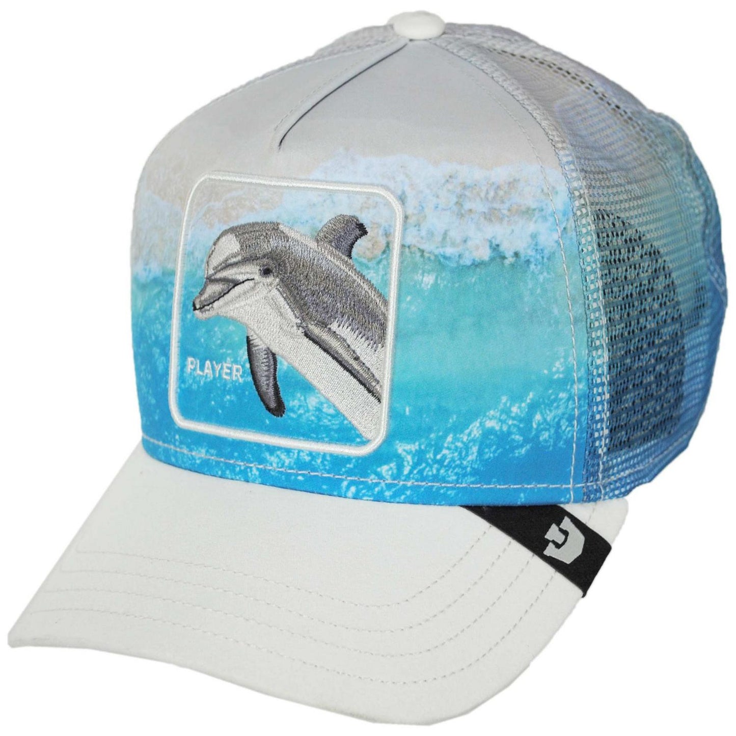 Goorin Bros | Dolphin In The Element Mesh Trucker Snapback Baseball Cap | 200778 | lead | DUST