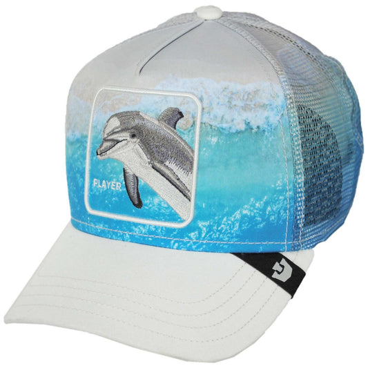 Goorin Bros | Dolphin In The Element Mesh Trucker Snapback Baseball Cap | 200778 | lead | DUST