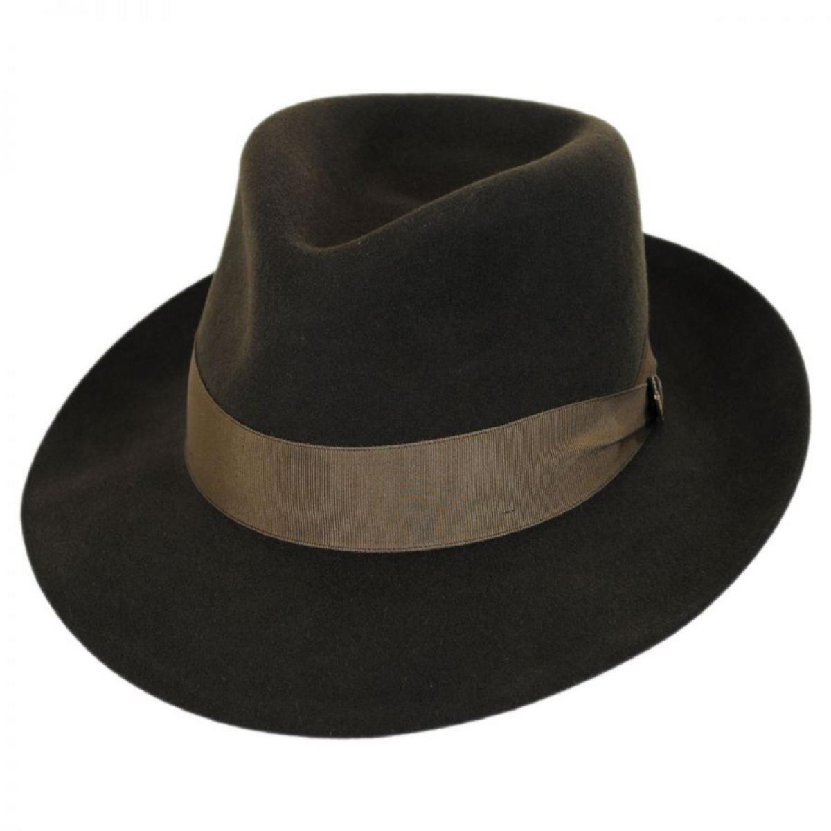 Dobbs | Prescott Fur and Wool Felt Fedora Hat | 130668 | lead | SAGE