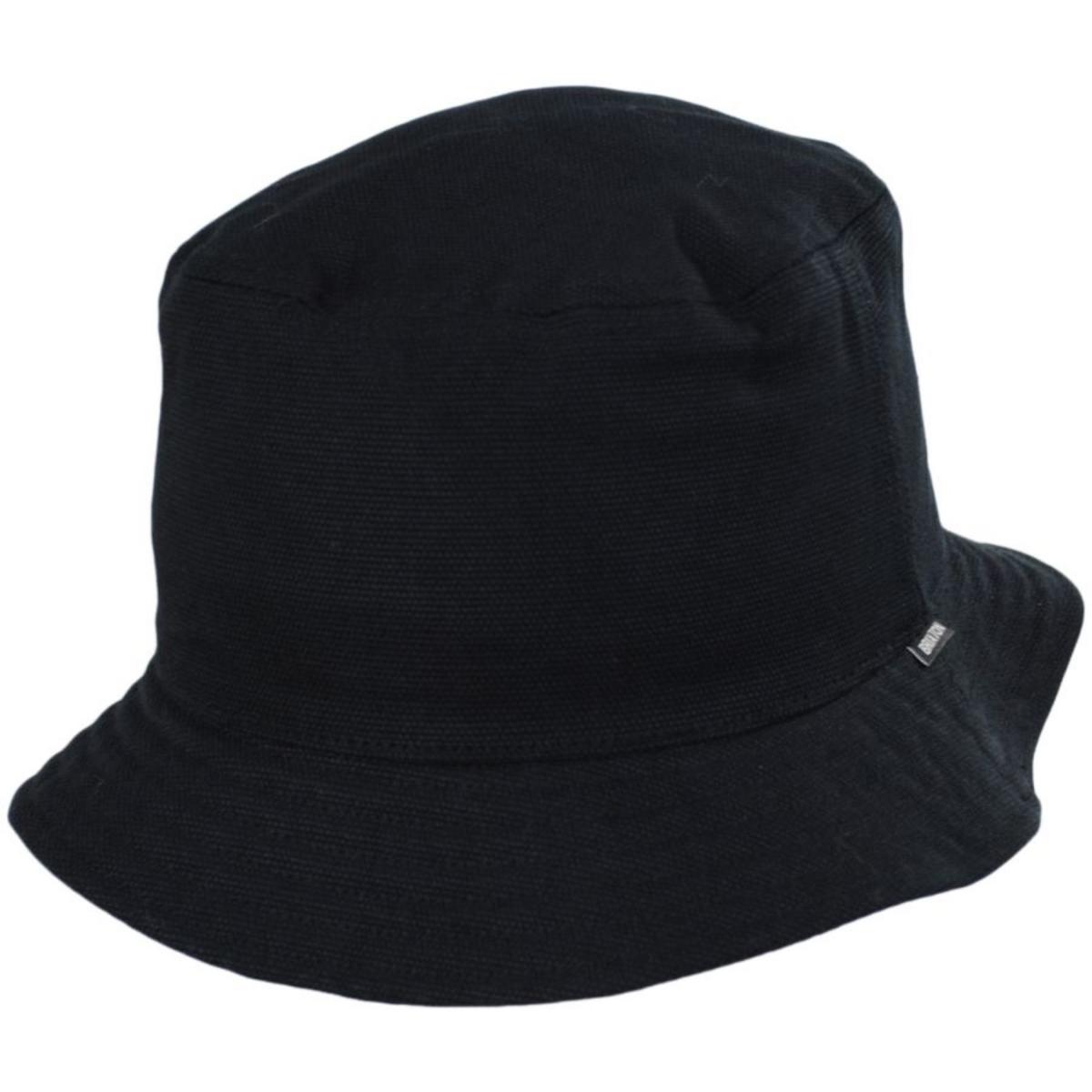 BRIXTON HATS | Abraham Reversible Bucket Hat | 185536 | lead | BLACK
