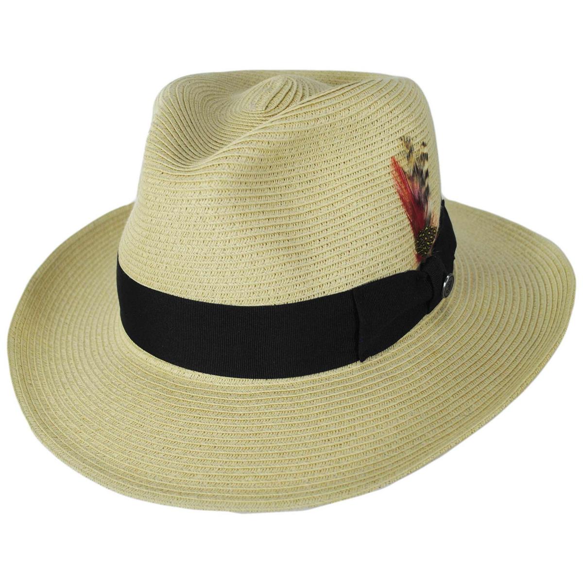 Jaxon Hats | Summer C-Crown Toyo Straw Fedora Hat | 129010 | lead | NATURAL