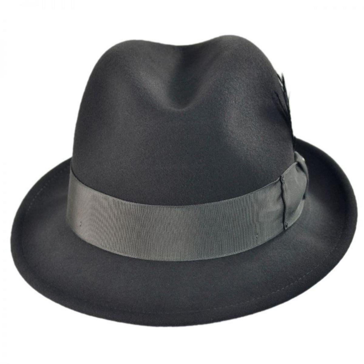 Bailey 1922 | Tino Wool LiteFelt Trilby Fedora Hat | 130008 | front | BASALT