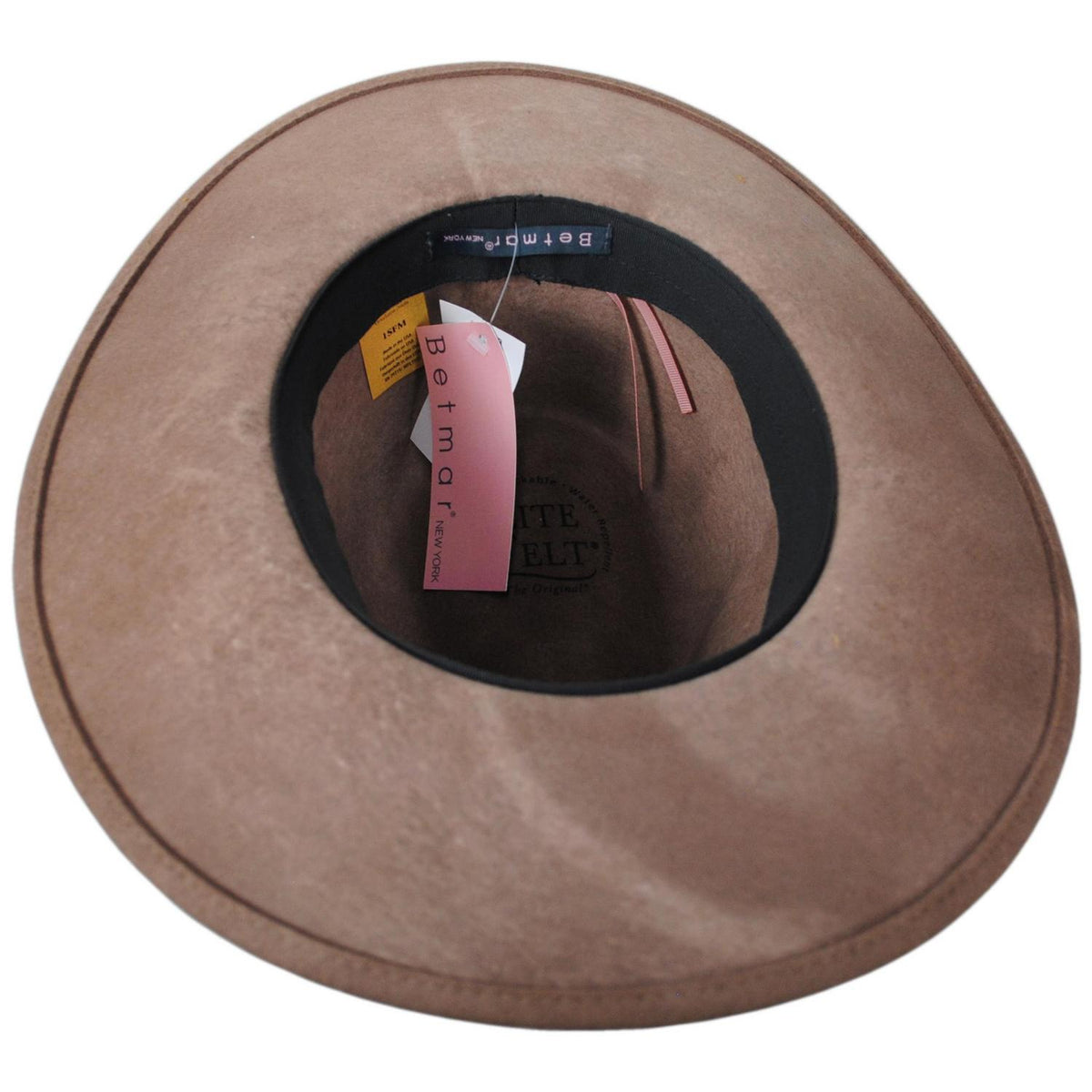 Betmar | Katie Wool Felt Safari Fedora Hat | 123175 | under | MOLE/ALABASTER
