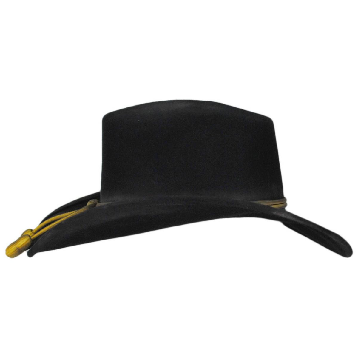Stetson | John Wayne The Fort Wool Felt Crushable Western Hat | 130672 | profile | BLACK