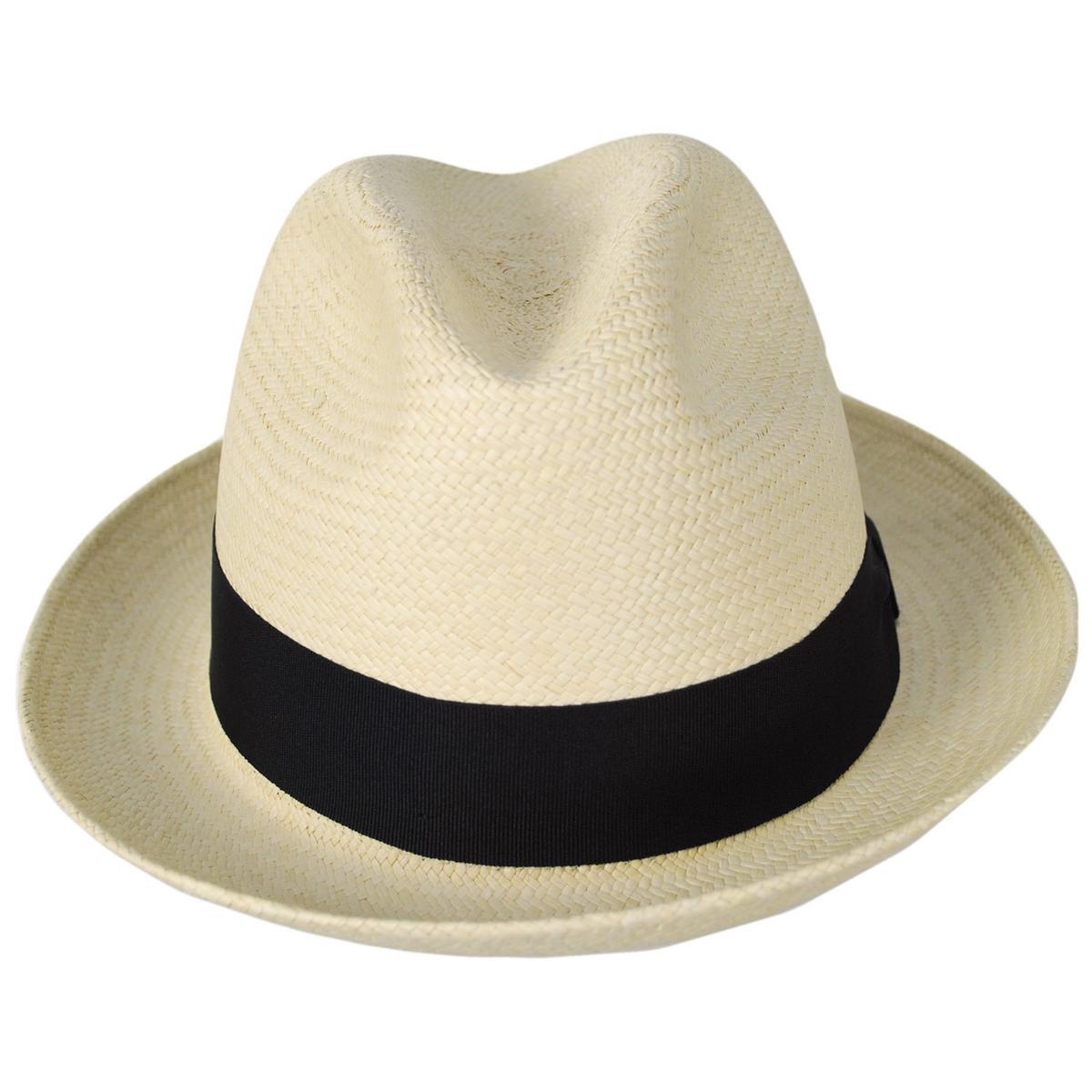 Jaxon Hats | Panama Straw Trilby Fedora Hat | 127106 | front | NATURAL