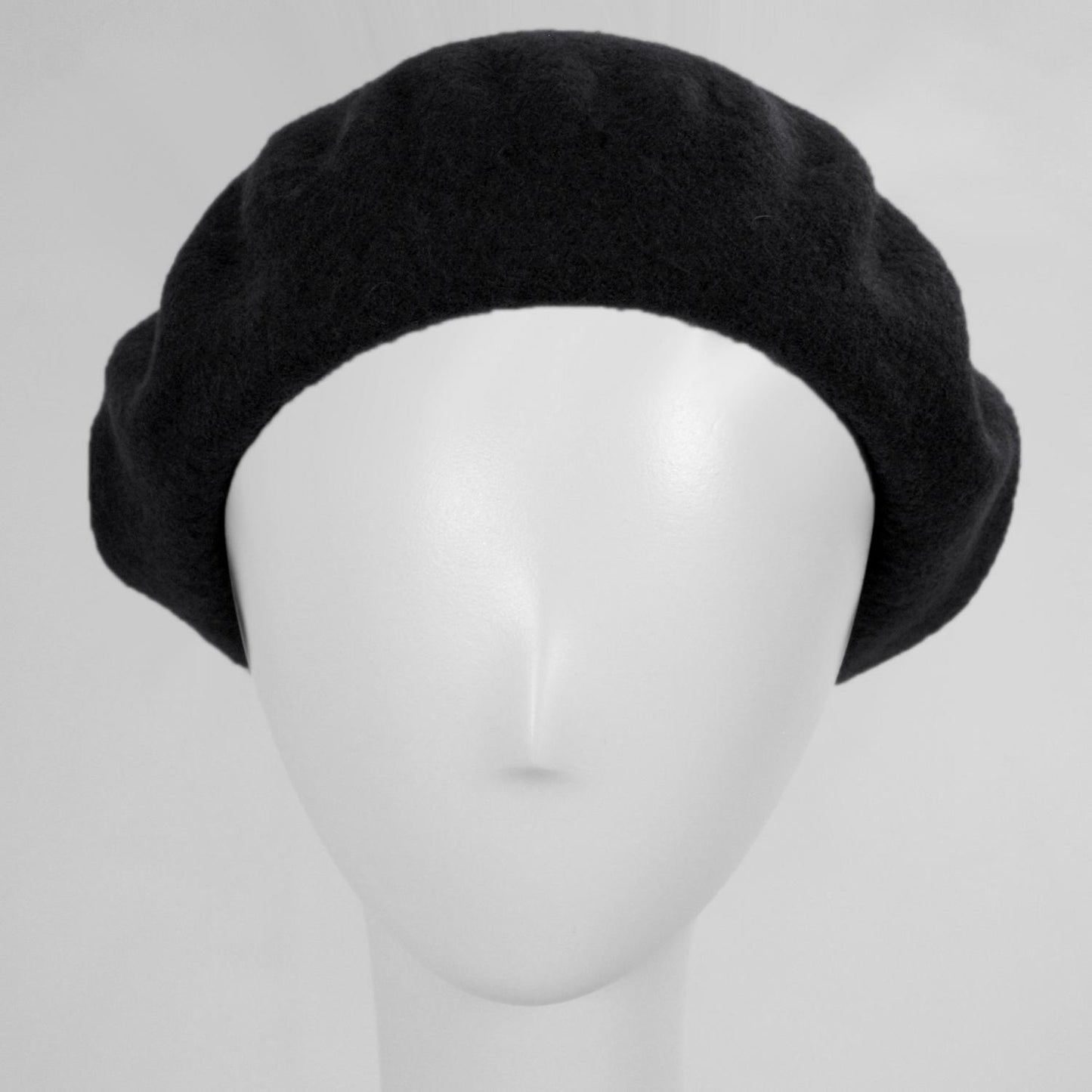 Village Hat Shop | Wool Fashion Beret | 152500 | front | BLACK