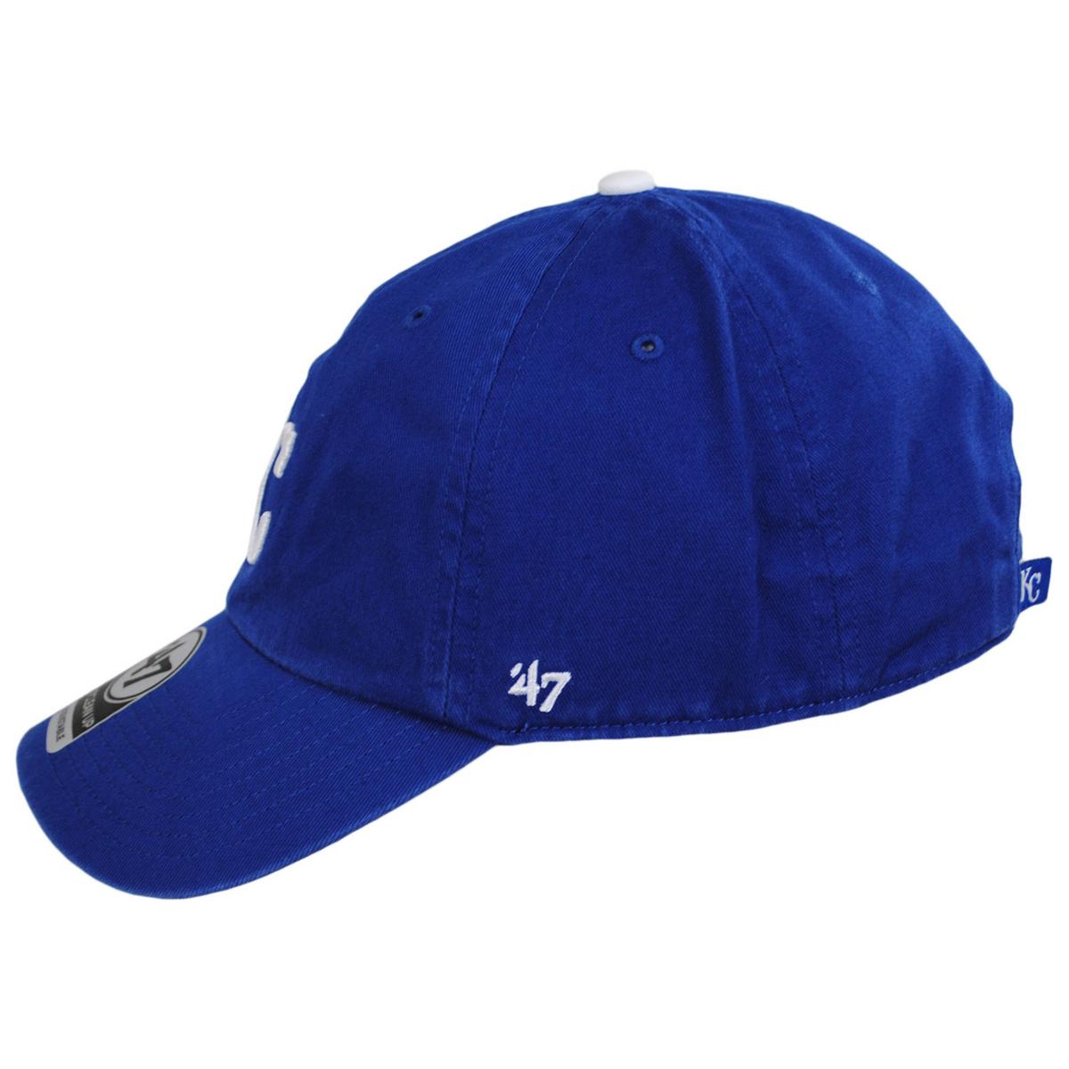 47 Brand | Kansas City Royals MLB Clean Up Strapback Baseball Cap Dad Hat | 203421 | profile | ROYAL BLUE