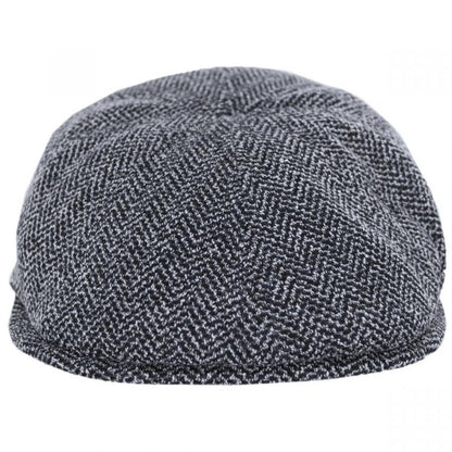 Kangol | Flexfit Pixel Herringbone Newsboy Cap | 160985 | front | MARLED NAVY