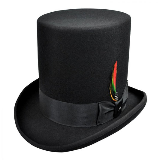 Jaxon Hats | Stovepipe Wool Felt Top Hat | 193903 | lead | BLACK