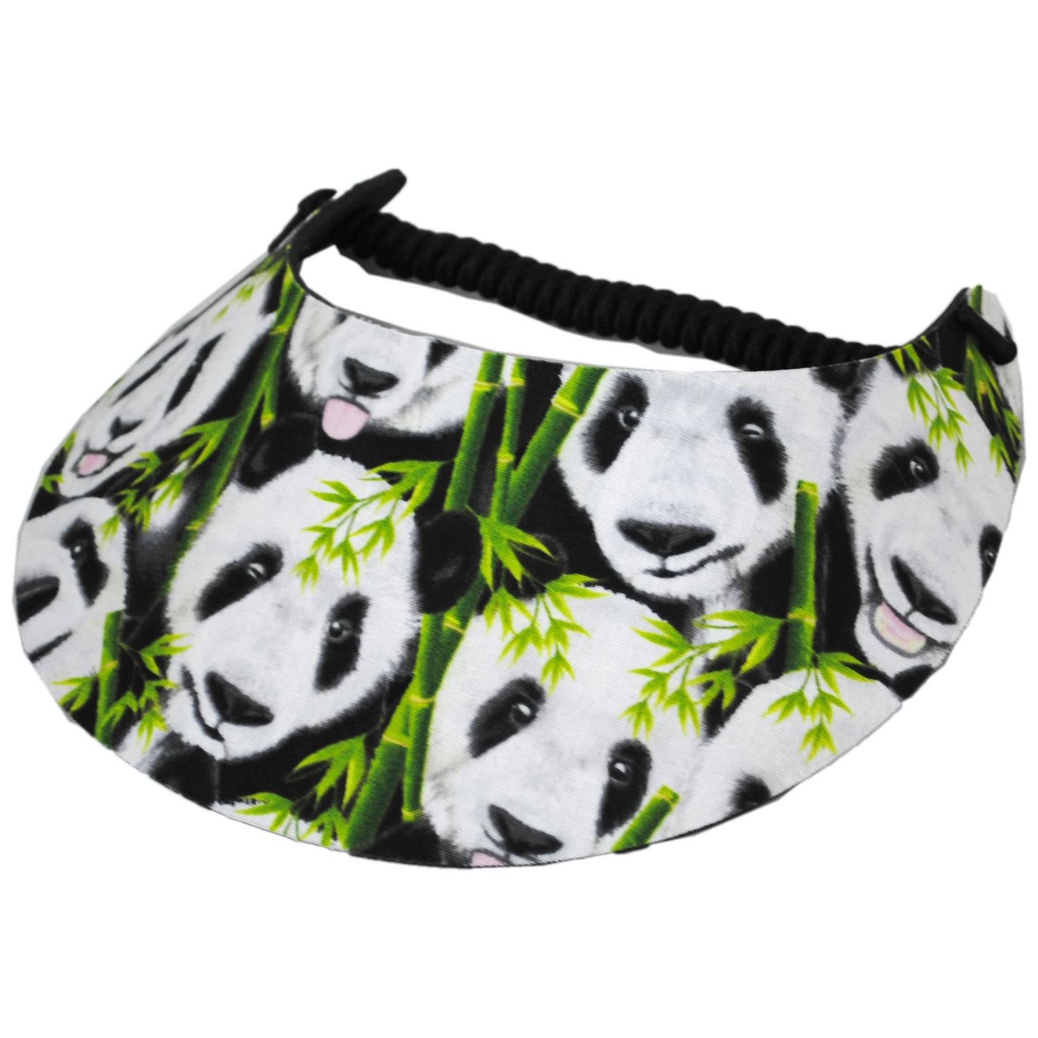 The Incredible Sunvisor | Springlace Pandas Sunvisor | 196376 | lead | BLACK/WHITE