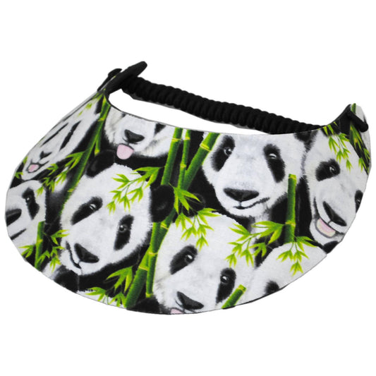 The Incredible Sunvisor | Springlace Pandas Sunvisor | 196376 | lead | BLACK/WHITE