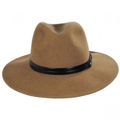 Bailey 1922 | Stedman Elite Velour Wool Felt Fedora Hat - Camel | 130344FW23 | front | CAMEL
