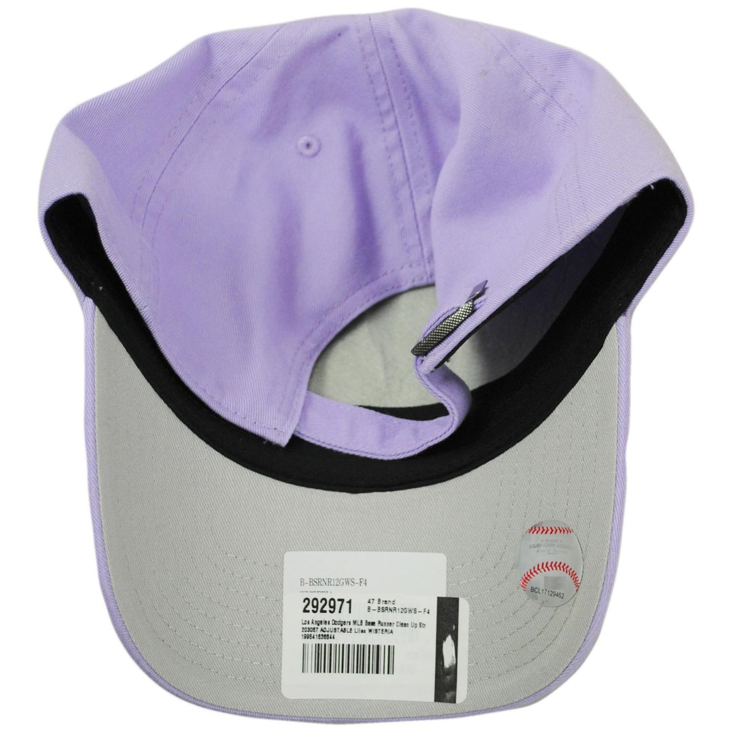 47 Brand | Los Angeles Dodgers MLB Tonal Base Runner Clean Up Strapback Baseball Cap Dad Hat | 203057 | under | WISTERIA