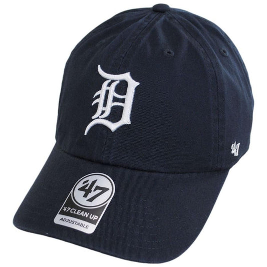 47 Brand | Detroit Tigers MLB Clean Up Strapback Baseball Cap Dad Hat | 203192 | lead | NAVY