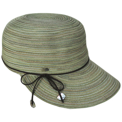 Scala | Teodora Poly Braid Facesaver Cap | 101567 | profile | OLIVE