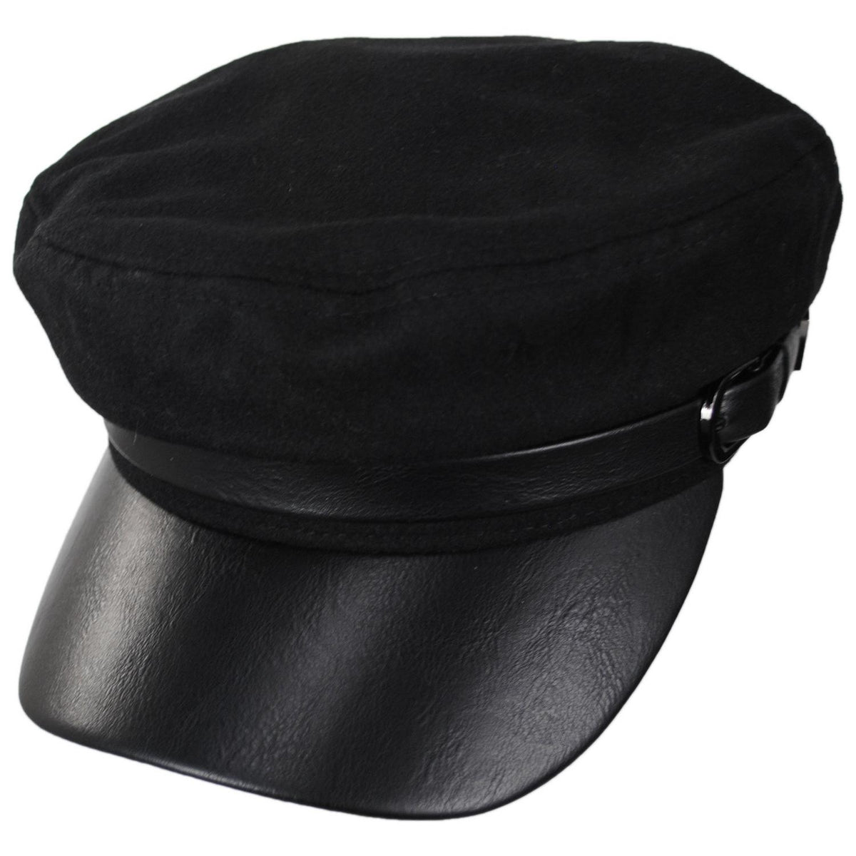 FRYE | Buckle Band Fiddler Cap | 108671 | lead | BLACK