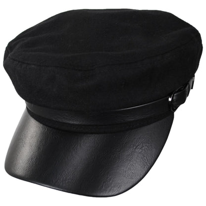 FRYE | Buckle Band Fiddler Cap | 108671 | lead | BLACK