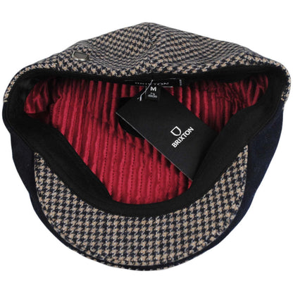BRIXTON HATS | Hooligan Wool Houndstooth Ivy Cap | 161582 | under | NAVY/SAND HOUNDSTOOTH
