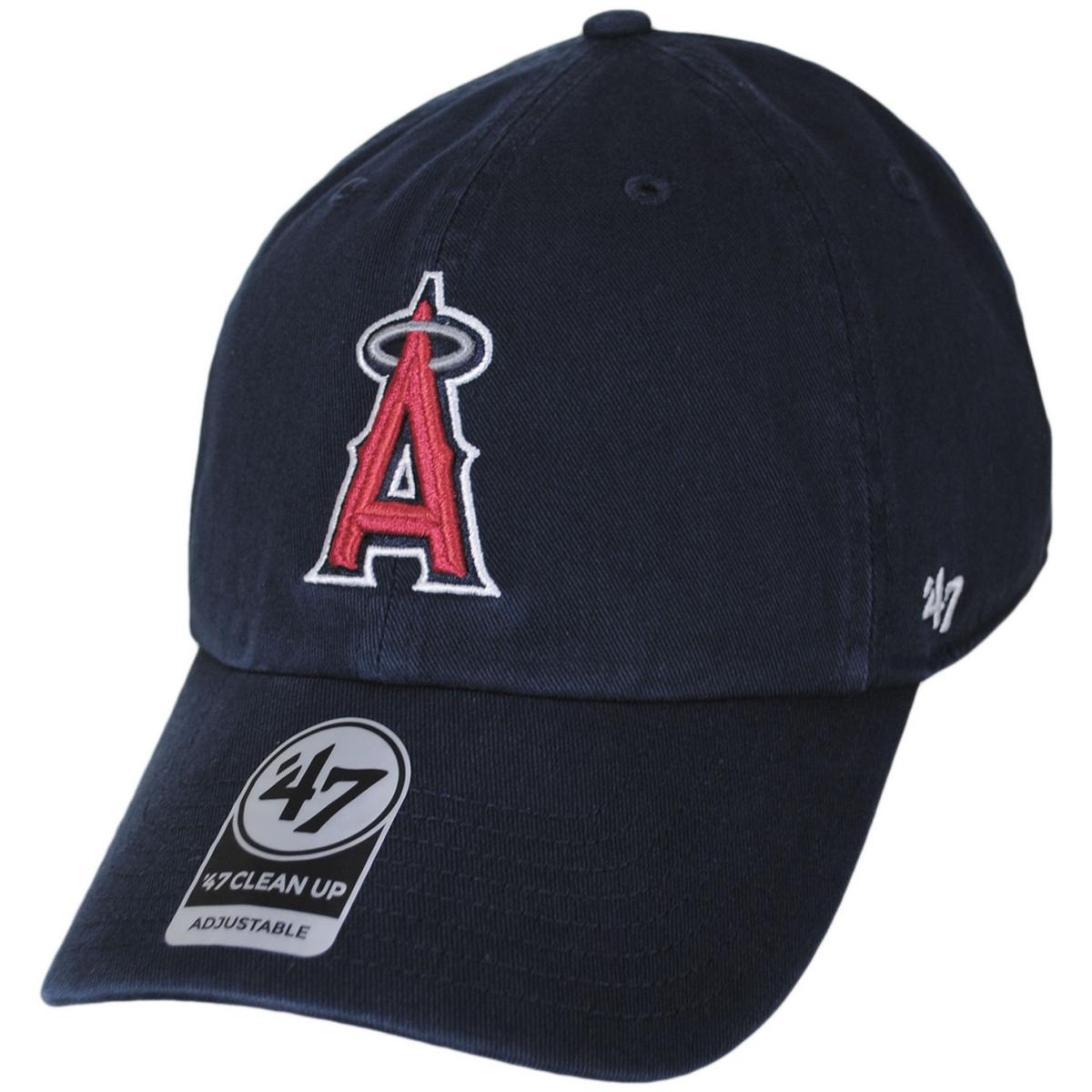 47 Brand | Los Angeles Angels of Anaheim MLB Home Clean Up Strapback Baseball Cap Dad Hat | 203022 | lead | NAVY