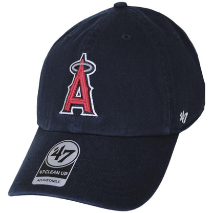 47 Brand | Los Angeles Angels of Anaheim MLB Home Clean Up Strapback Baseball Cap Dad Hat | 203022 | lead | NAVY