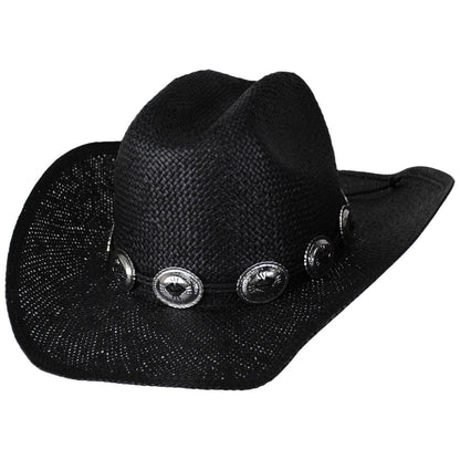 San Diego Hat Company | Shiloh Toyo Straw Western Hat | 103695 | lead | BLACK