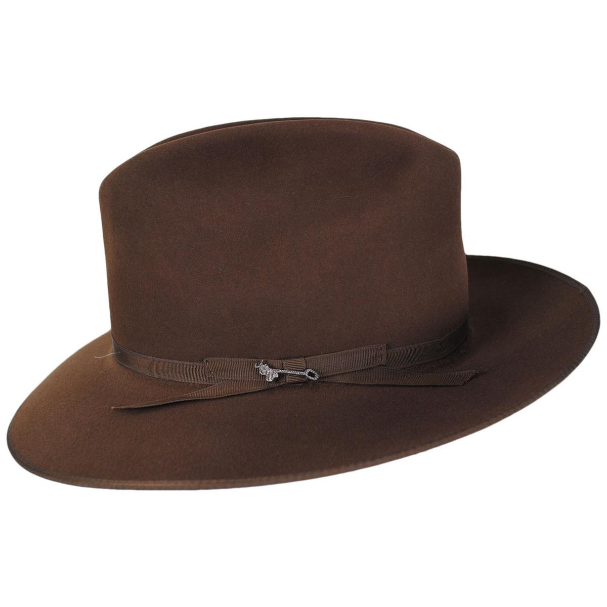 Stetson | Royal Deluxe Open Road Fur Felt Western Hat | 130750 | profile | WALNUT