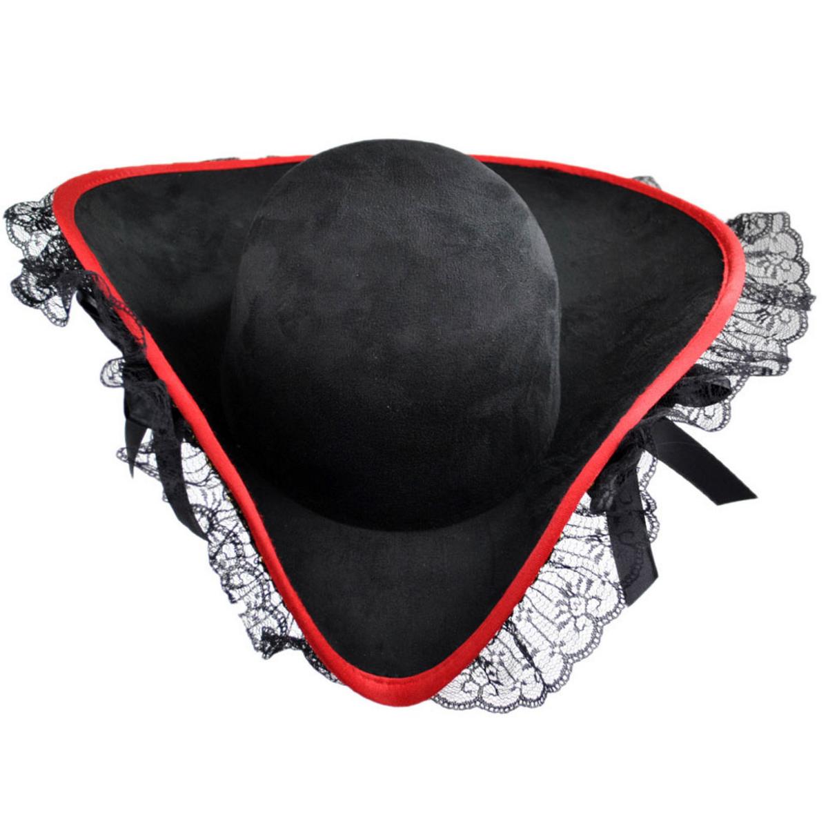 Elope | Lady Buccaneer Hat | 190337 | front | RED/BLACK