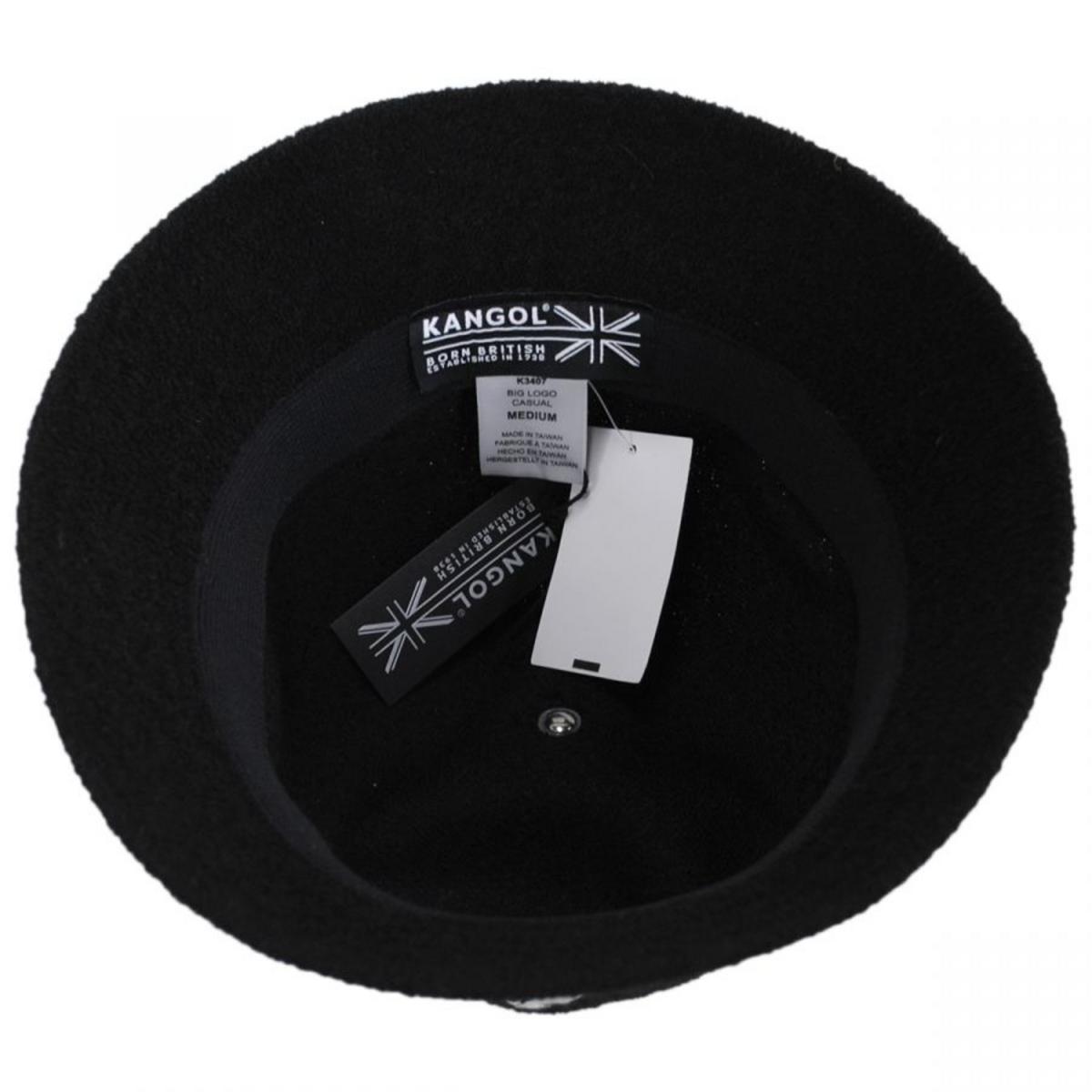 Kangol | Big Logo Casual Bucket Hat | 185756 | under | BLACK