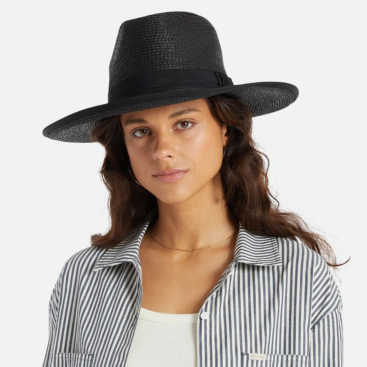 BRIXTON HATS | Reno Braided Toyo Straw Rancher Hat | 128343 | lsfone | BLACK