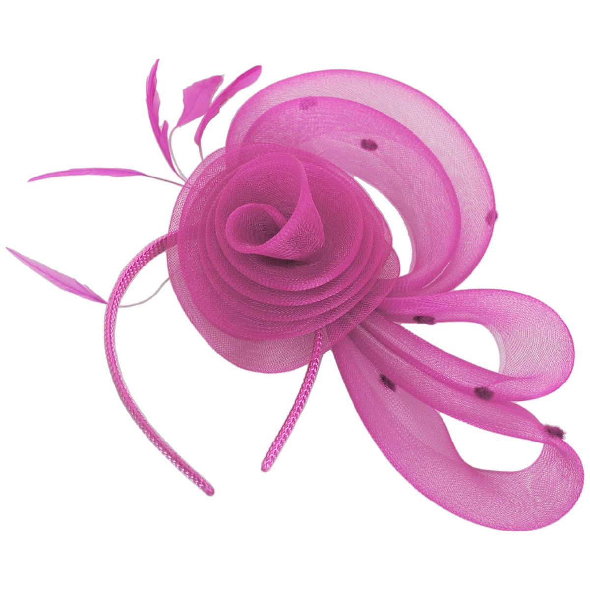 Kathy Jeanne | Pluma Horsehair Mesh Fascinator Hat | 122438 | lead | FUCHSIA