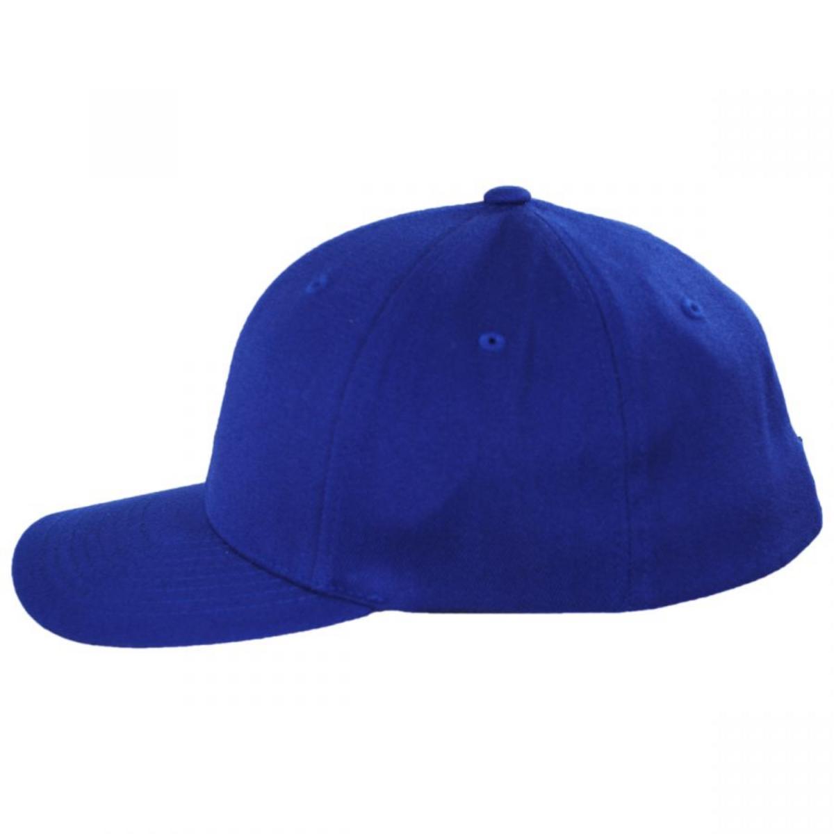 Kangol | Logo Wool FlexFit Fitted Baseball Cap | 201104 | profile | ROYAL BLUE