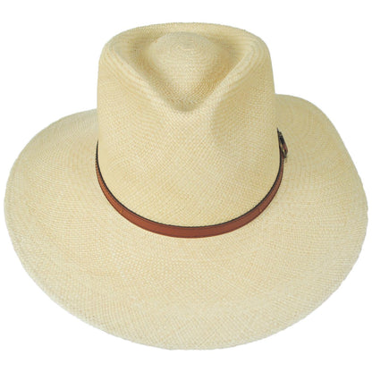 Bigalli | Australian Excursion Panama Straw Fedora Hat | 129213 | front | NATURAL