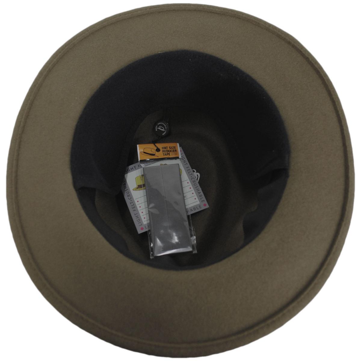 Stefeno Hats | Slope Earflap Wool Felt Fedora Hat | 136064 | under | TAUPE