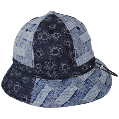 Kangol | Denim Mashup Casual Bucket Hat | 185841 | profile | BLUE PICNIC