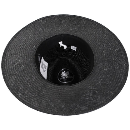 Stetson | Kambra Shantung Straw Fedora Hat | 127057 | under | BLACK