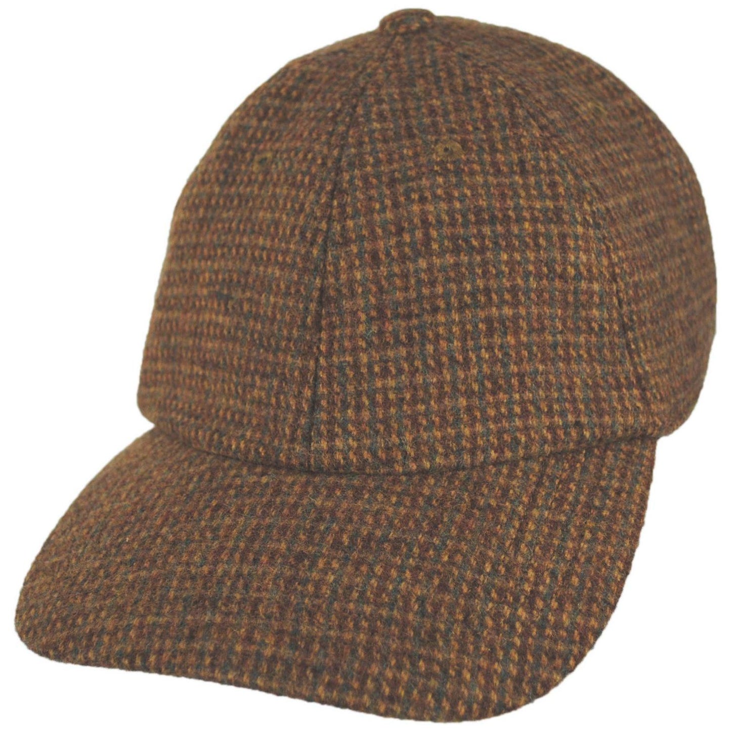 Scala | Adam Tweed Wool Blend Fitted Baseball Cap | 200185 | lead | AMBER
