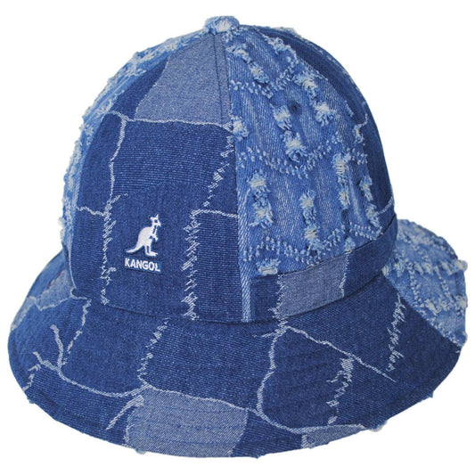 Kangol | Denim Mashup Casual Bucket Hat | 185841 | lead | MEDIUM BLUE