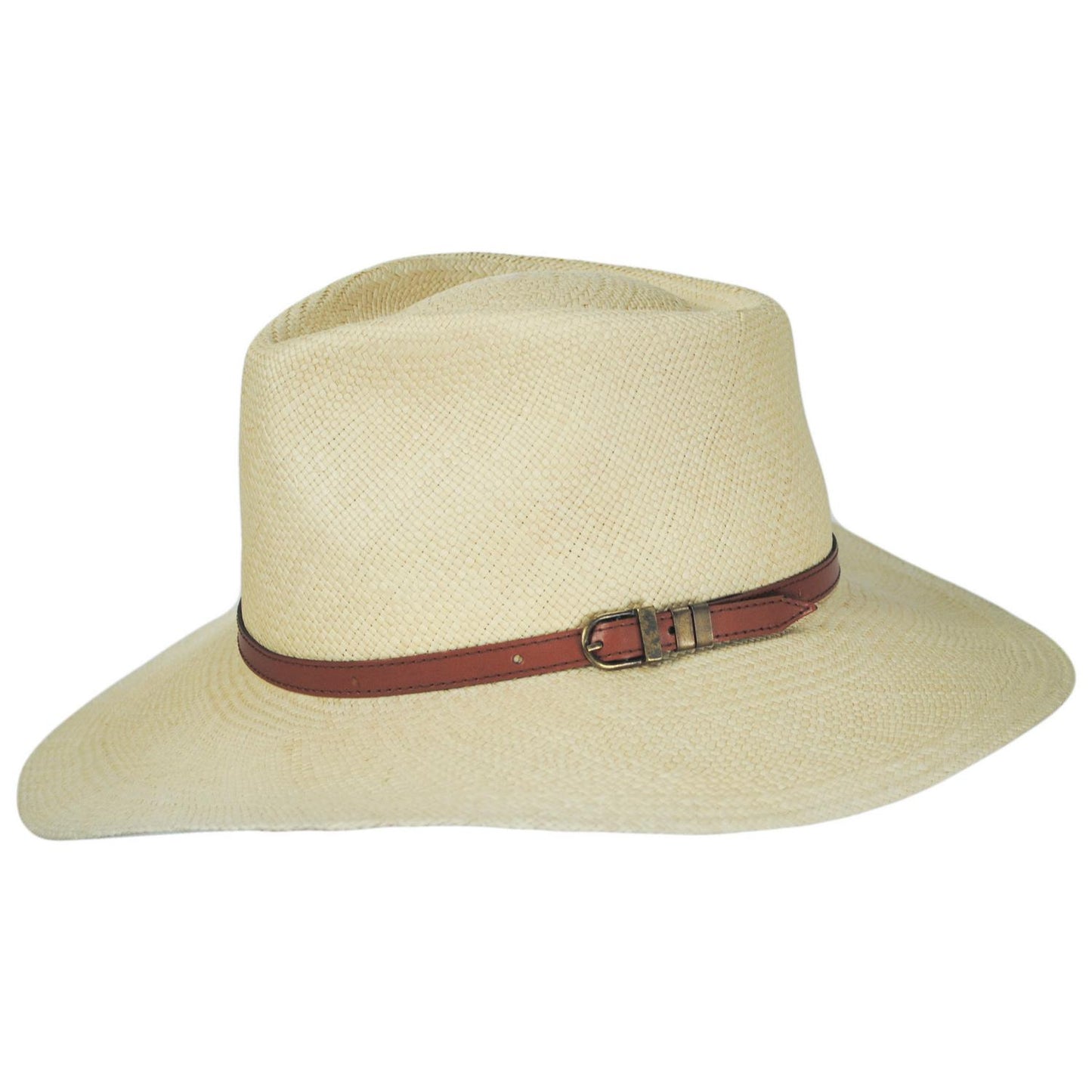 Bigalli | Australian Excursion Panama Straw Fedora Hat | 129213 | profile | NATURAL
