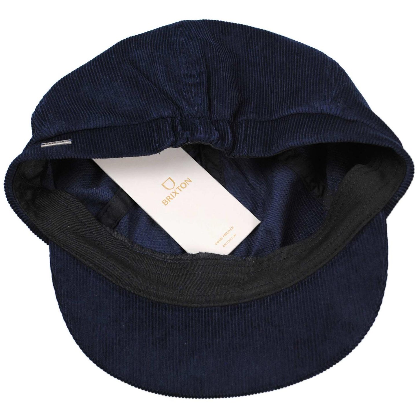 BRIXTON HATS | Bailey Corduroy Newsboy Cap | 161539 | under | NAVY CORDUROY