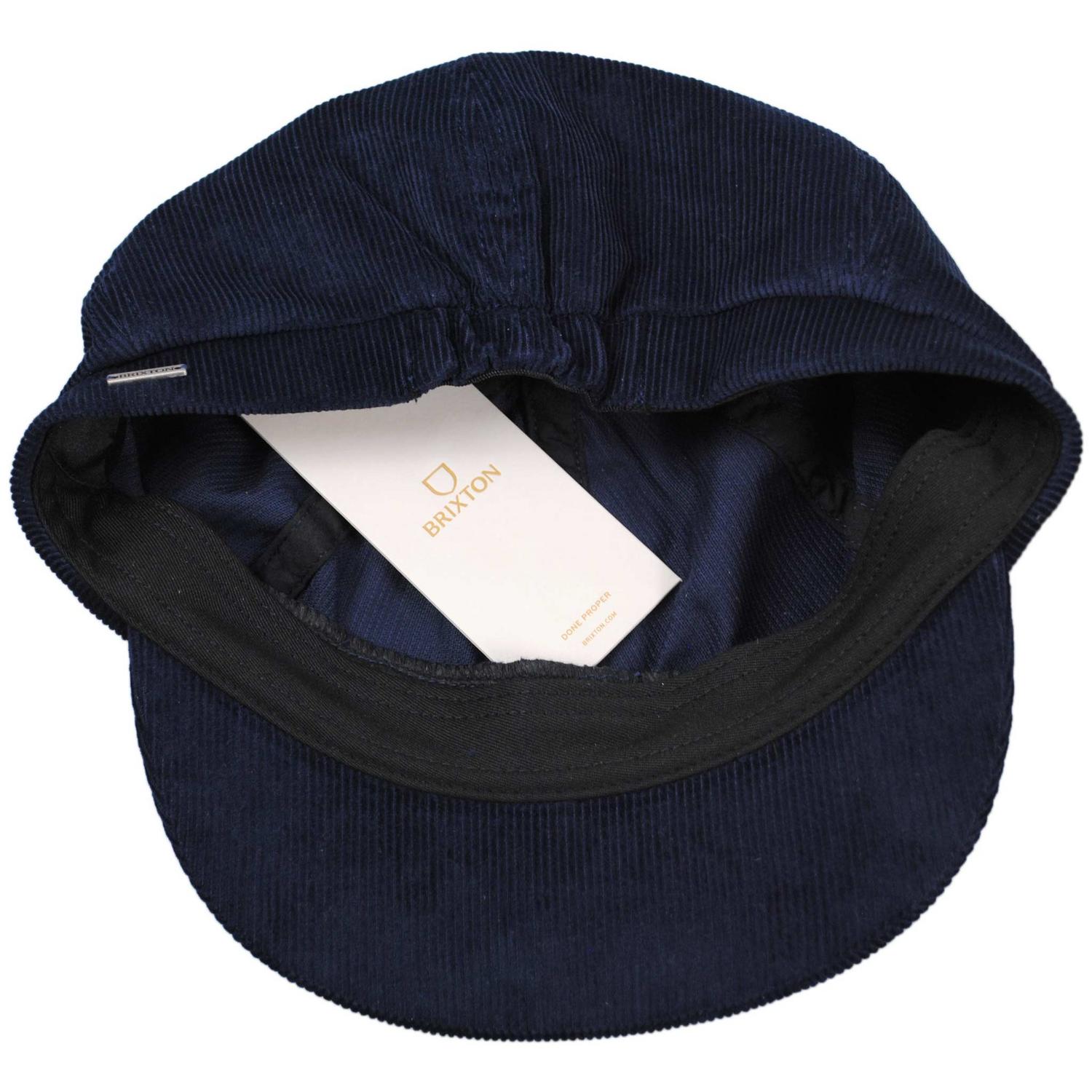BRIXTON HATS | Bailey Corduroy Newsboy Cap | 161539 | under | NAVY CORDUROY
