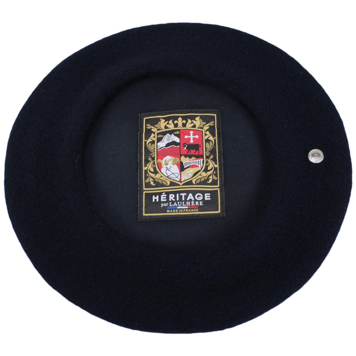 Heritage par Laulhere | Authentique Classic Wool Beret | 151058 | under | MARINE