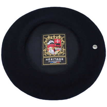 Heritage par Laulhere | Authentique Classic Wool Beret | 151058 | under | MARINE