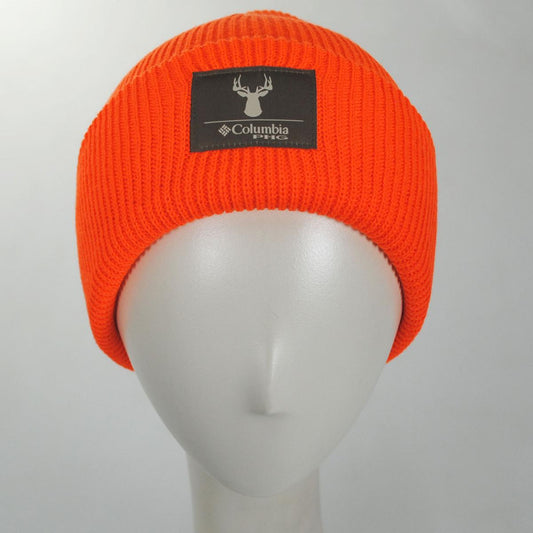 Columbia Sportswear | PHG Patch Acrylic Knit Cuffed Beanie Hat | 500748 | front | BLAZE