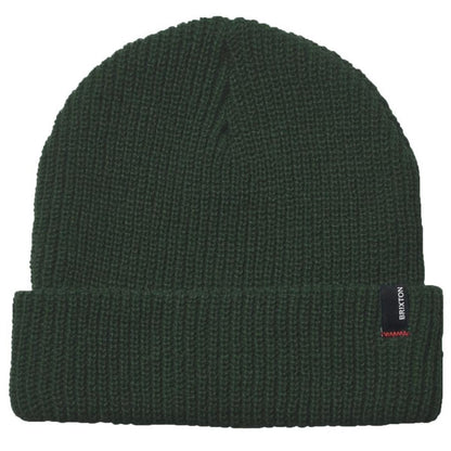 BRIXTON HATS | Heist Knit Beanie Hat | 502706 | lead | FOREST GREEN